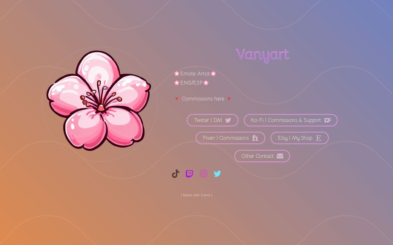Carrd profile picture for @vanyartt